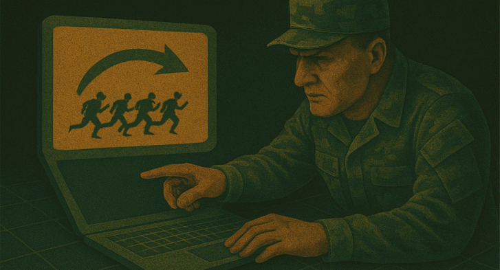 Estratega MDG simulando retirada para atraer al enemigo a un punto controlado.